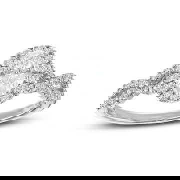 Oval Diamond Halo Twist Engagement Ring 7