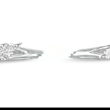 Round Diamond Solitaire Split Engagement Ring