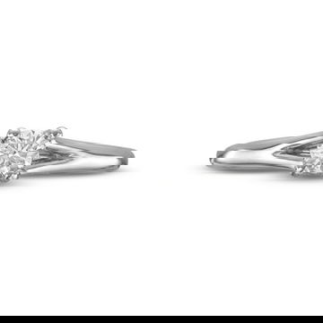 Round Diamond Solitaire Split Engagement Ring 9