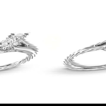 Round Diamond Solitaire Split Engagement Ring
