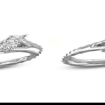 Round Diamond Solitaire Split Engagement Ring