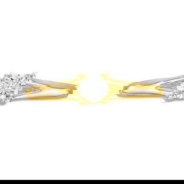 Round Diamond Solitaire Split Engagement Ring