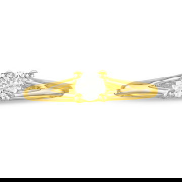 Round Diamond Solitaire Split Engagement Ring