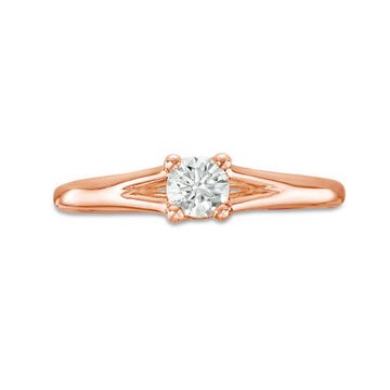 Round Diamond Solitaire Split Engagement Ring