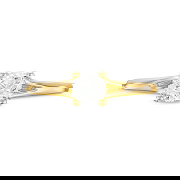 Round Diamond Solitaire Split Engagement Ring