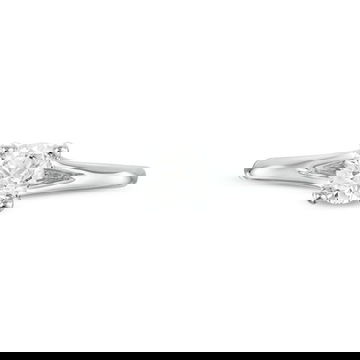 Round Diamond Solitaire Split Engagement Ring