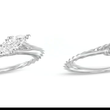 Round Diamond Solitaire Split Engagement Ring