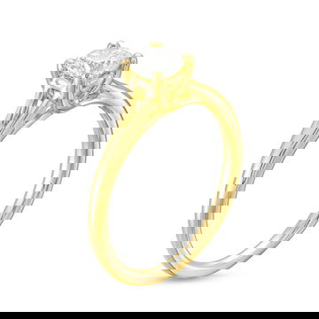 Round Diamond Solitaire Split Engagement Ring 22