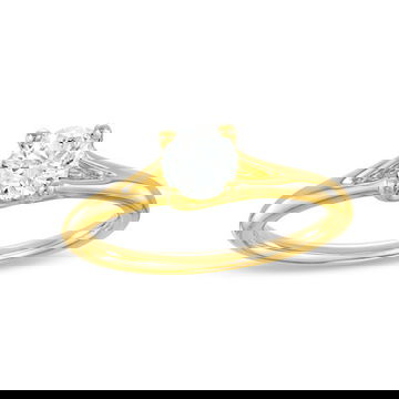 Round Diamond Solitaire Split Engagement Ring