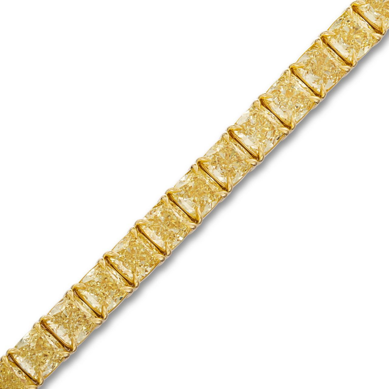 Fancy Yellow Diamond Tennis Bracelet (24tw)