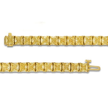 24 ct. Fancy Yellow Diamond Tennis Bracelet 1