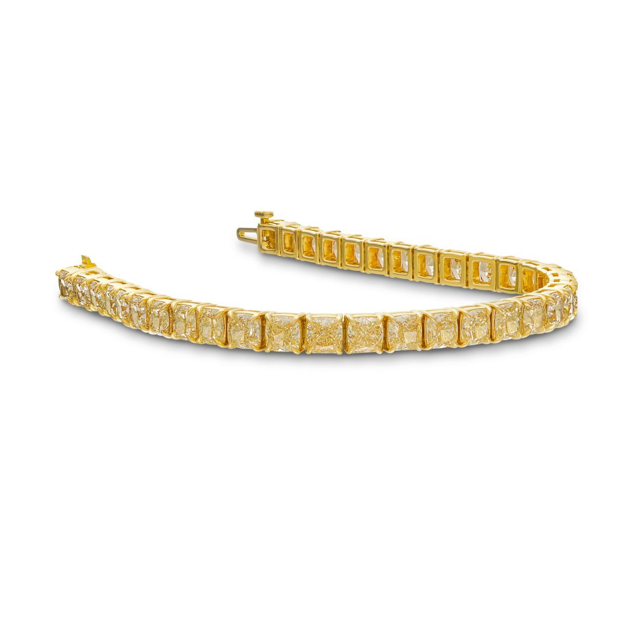 Fancy Yellow Diamond Tennis Bracelet (24tw)