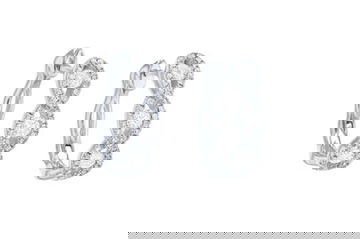 Diamond Twist Hoop Earrings