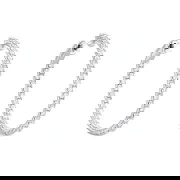 Diamond In/Out Hoop Earrings