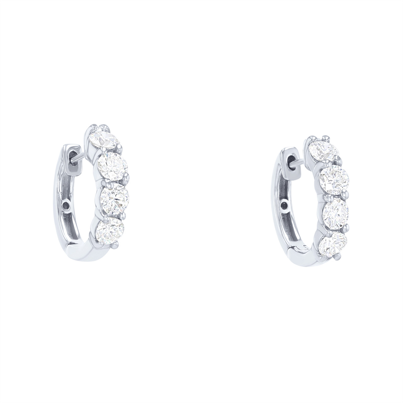 Diamond Huggie Earrings