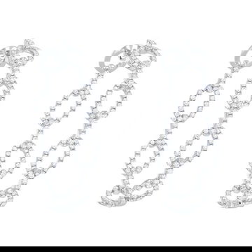 Diamond Chain Link Hoop Earrings