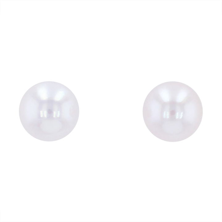 Akoya Pearl Stud Earrings In White Gold 14K