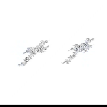 Petite Diamond Cross Stud Earrings