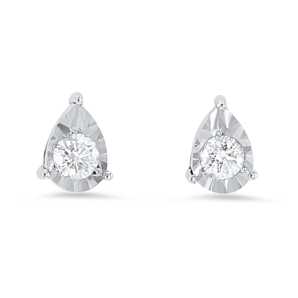 Illusion Teardrop Stud Earrings