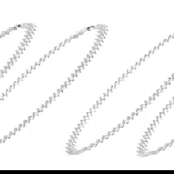 Two Inch Diamond Hoop Earrings