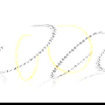 Yellow Gold Tacori Crescent Bar Diamond Hoop Earrings