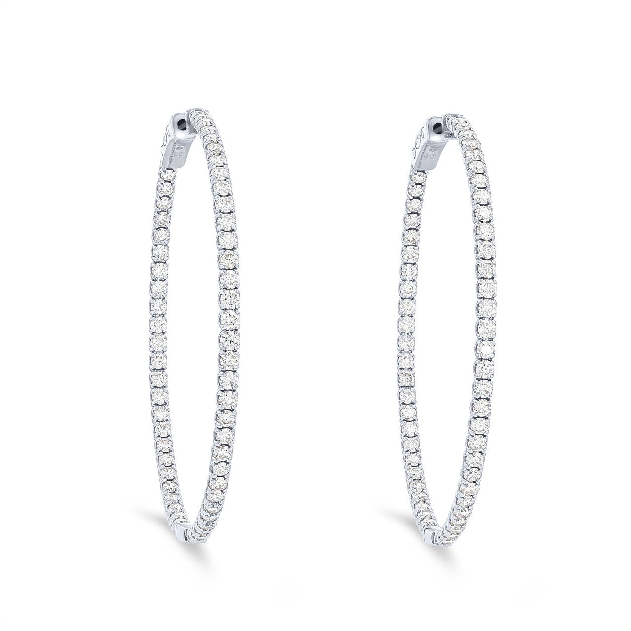 Diamond Hoop 1.75 inch Earrings 0