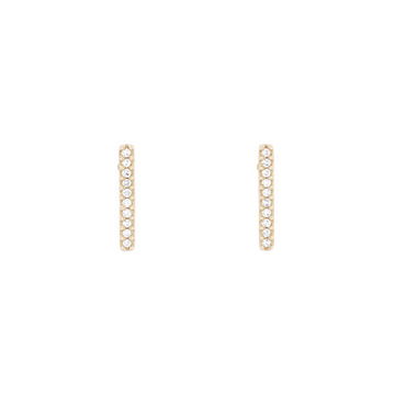 Diamond Bar Stud Earrings