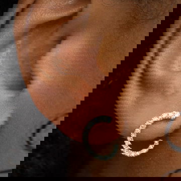 Diamond Circular Stud Earrings 1