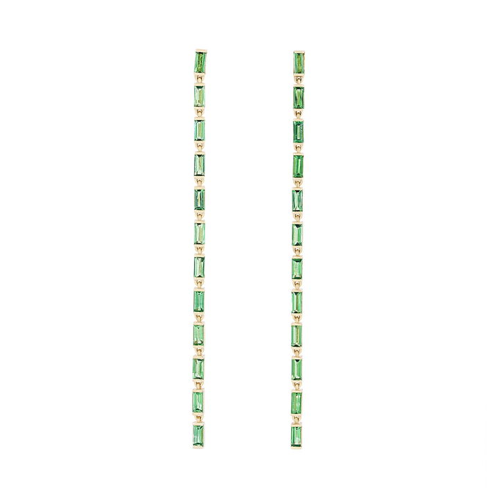 Green Garnet Drop Earrings