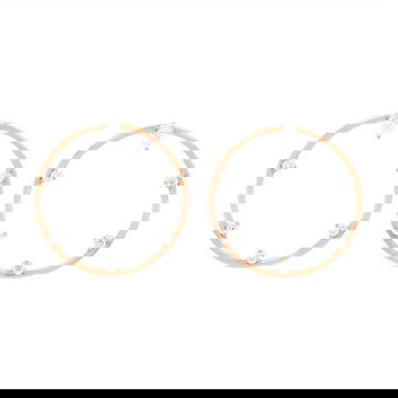 Open Concept Mixed Diamond Circle Earrings