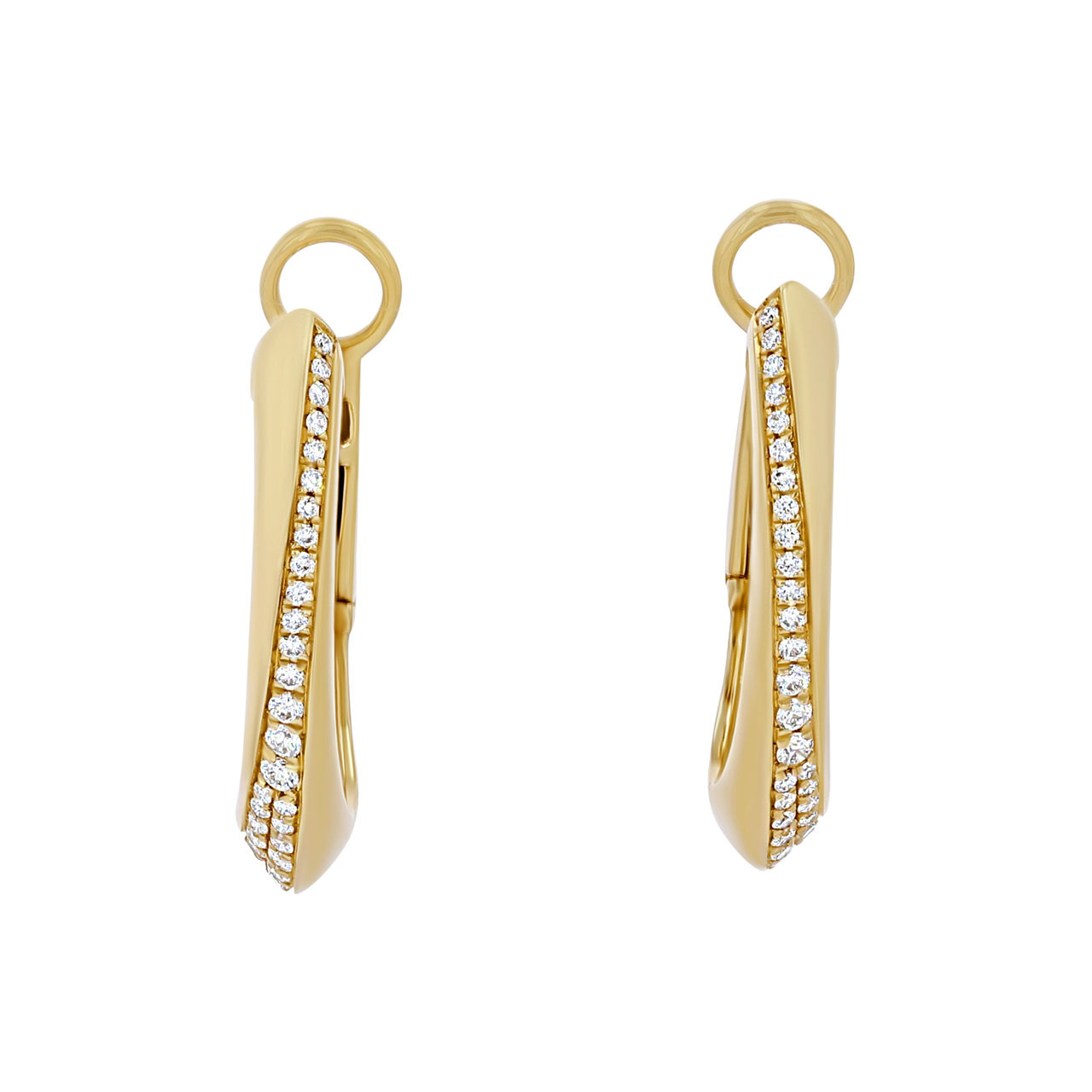 Simon G. Knife Edge Diamond Hoop Earrings 1