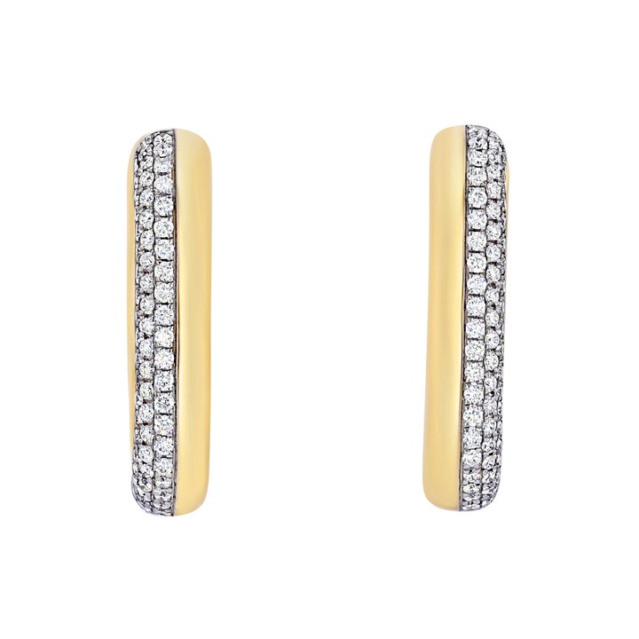 Simon G. Rectangle Diamond Hoop Earrings