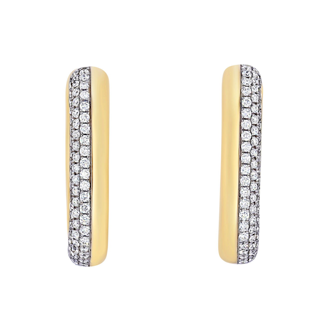 Simon G. Rectangle Diamond Hoop Earrings 0