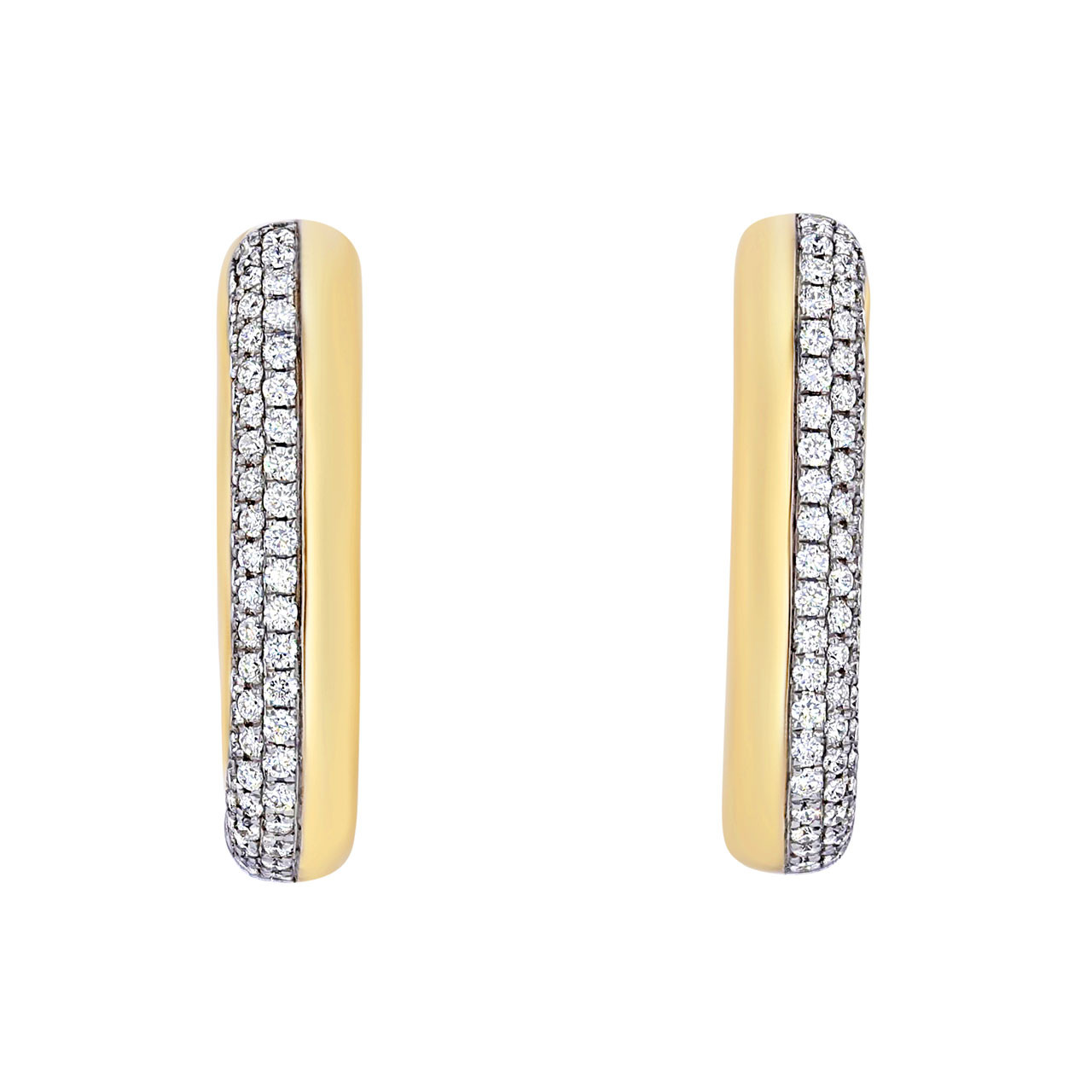 Simon G. Rectangle Diamond Hoop Earrings 0