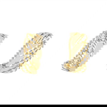 Diamond Cuban Link Hoop Earrings