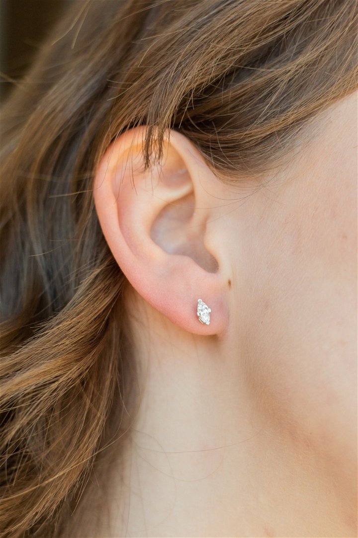 Marquise Diamond Stud Earrings