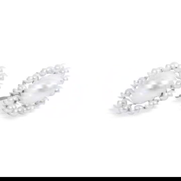 Pearl Halo Stud Earrings