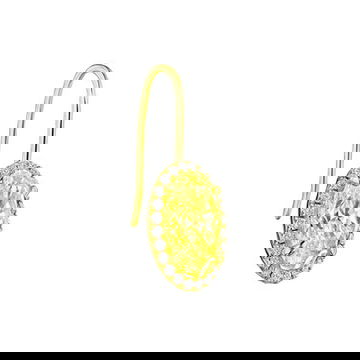 6.10 ct. Fancy Yellow Diamond Drop Halo Earrings 1