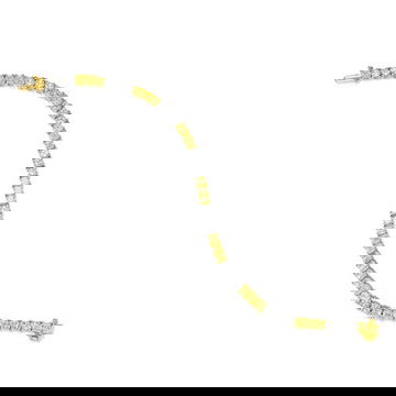 10.05 ct. Asscher White & Fancy Yellow Diamond Tennis Bracelet 1
