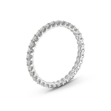 Scallop Diamond Eternity Band