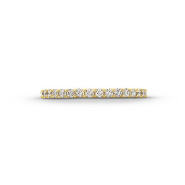 Scallop Diamond Eternity Wedding Band In Yellow Gold 14K