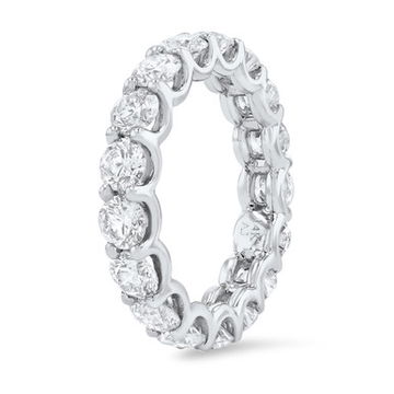 Scallop Diamond Eternity Band