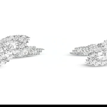 Three Stone Round Diamond Cushion Halo Engagement Setting By Diamonds Direct Designs