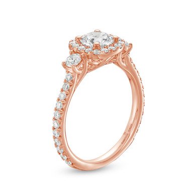 Double Halo Engagement Setting by Diamonds Direct Designs