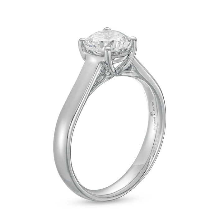Solitaire 3mm Cathedral Engagement Setting by Adorette In Platinum