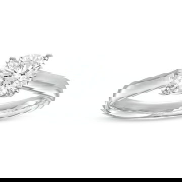 Solitaire 3mm Cathedral Engagement Setting by Diamonds Direct Designs