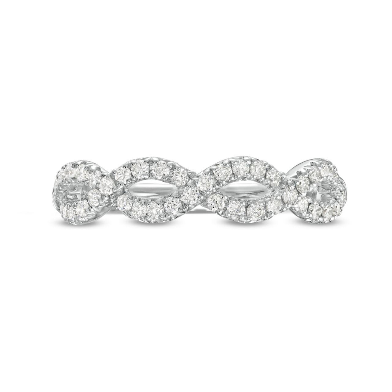 Open Twist Diamond Wedding Band by Adorette