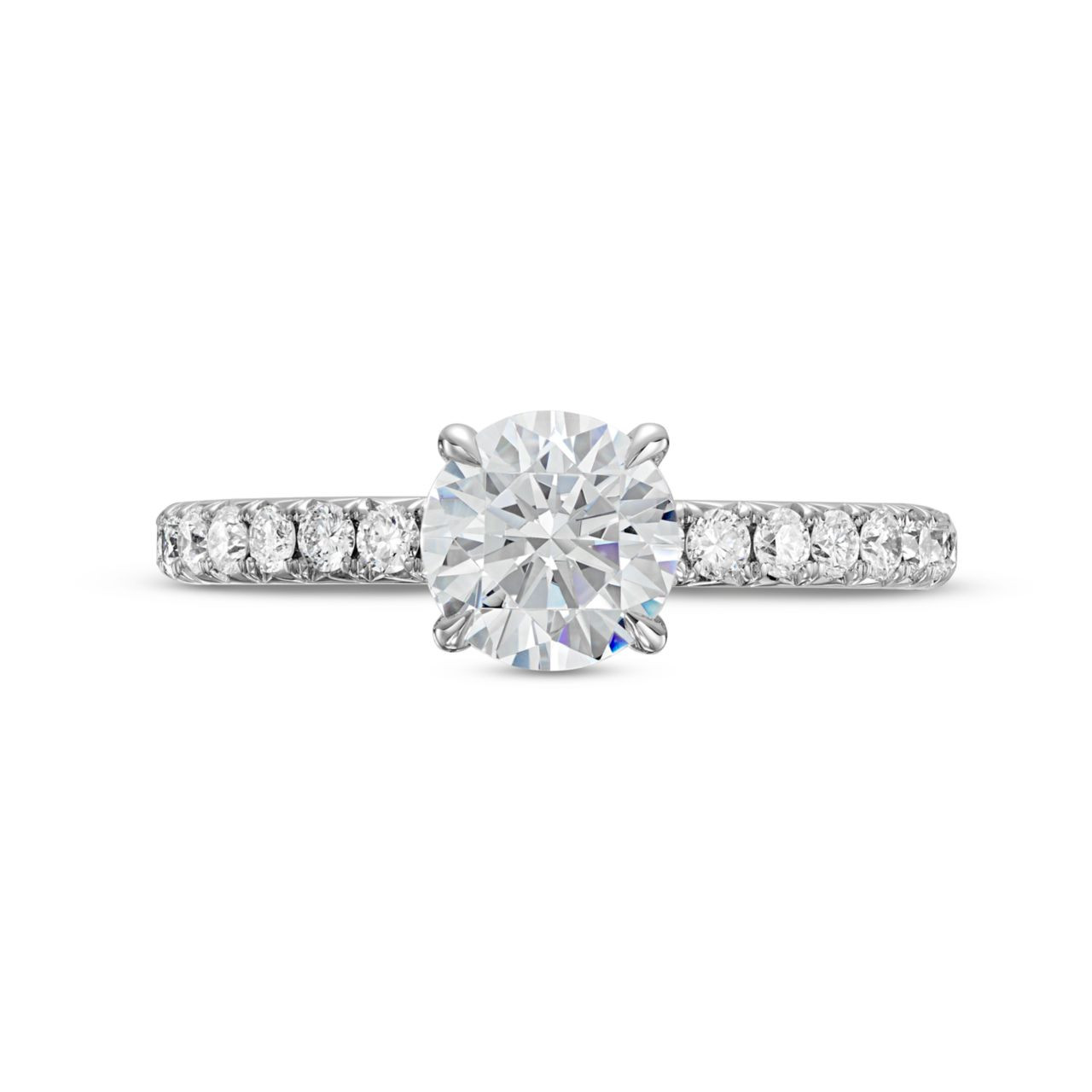 French Pave Diamond Engagement Setting by Adorette 0