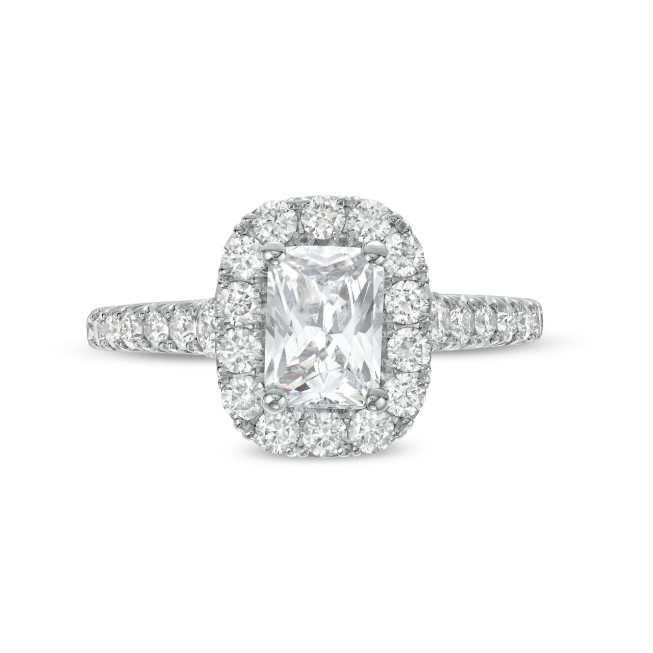 Cushion Halo Cathedral Engagement Setting by Adorette