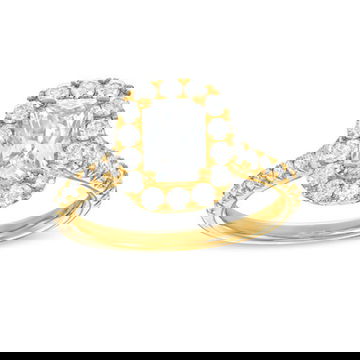 Cushion Halo Cathedral Engagement Setting by Diamonds Direct Designs